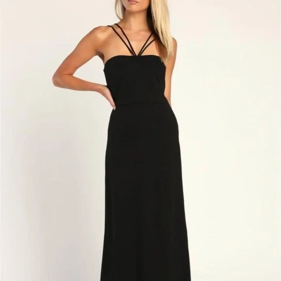 Lulus | Dresses | Lulus Bridesmaid Black Dress Like New | Poshmark